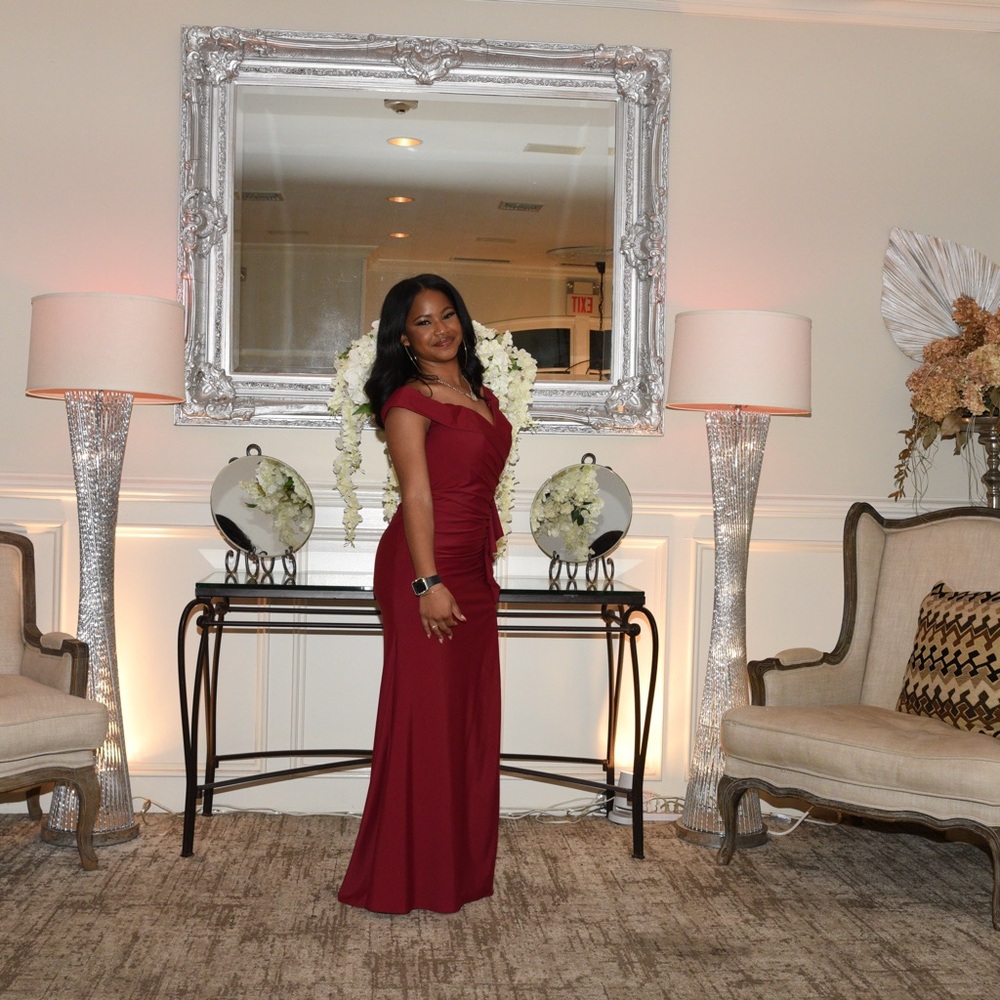 Elegant Burgundy Gown